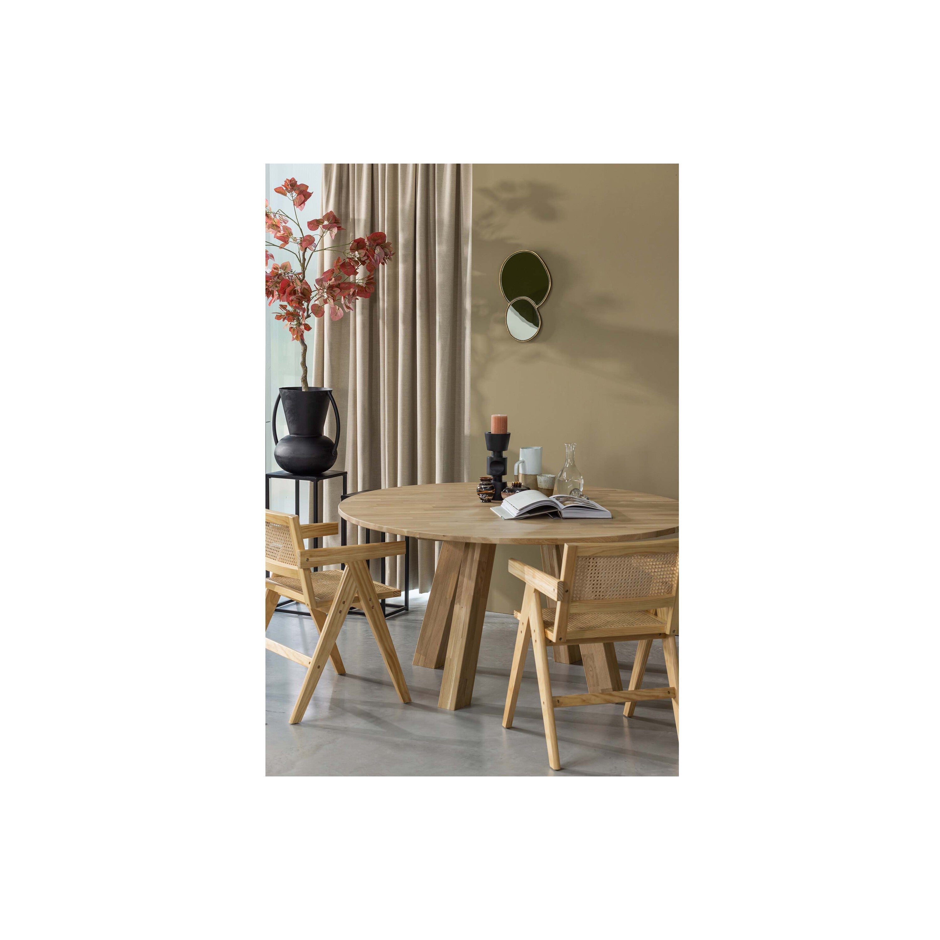 WOOOD Rhonda Eettafel - Ã 150 cm - Naturel