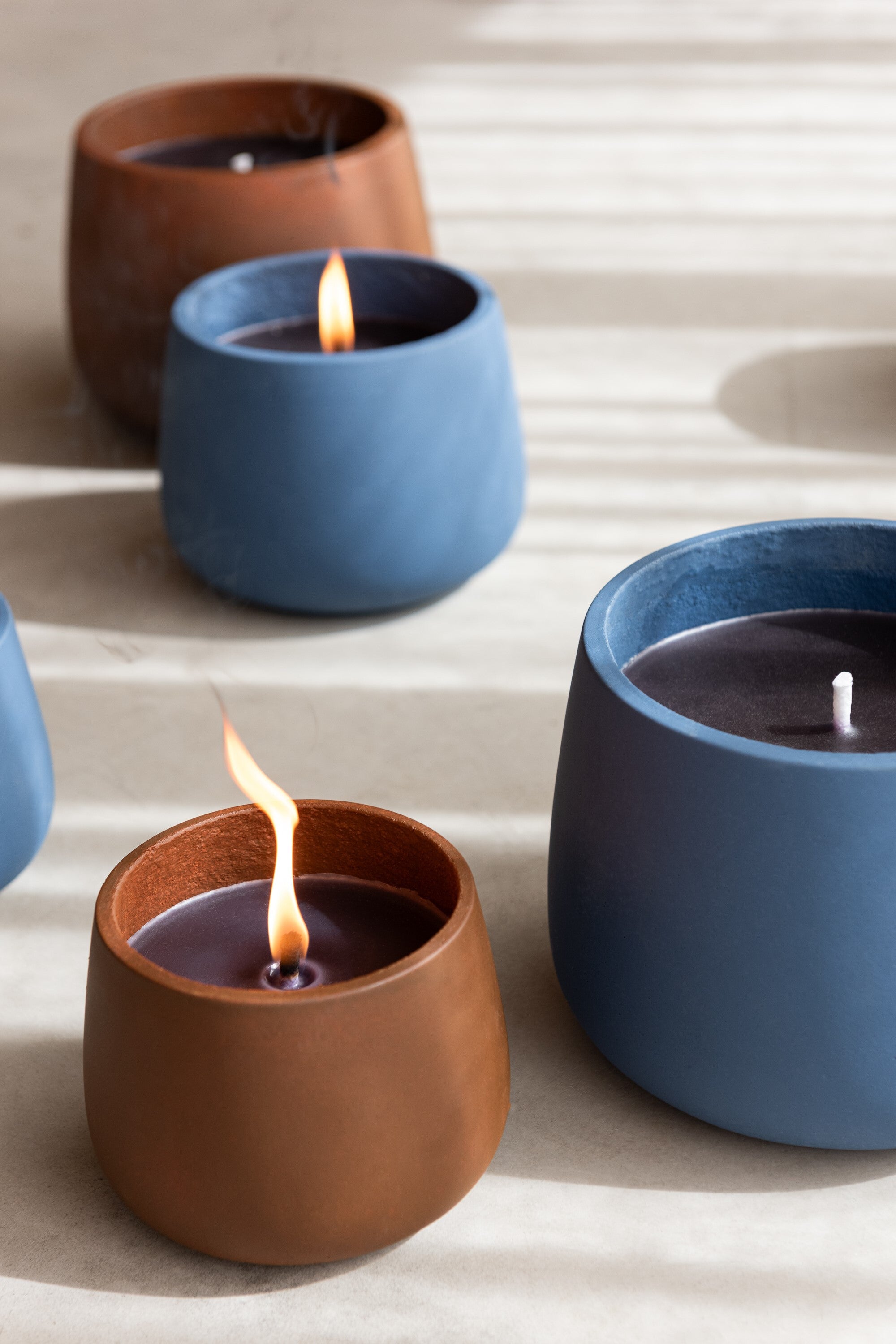 J-Line buitenkaars Cyra - cement - blauw - medium