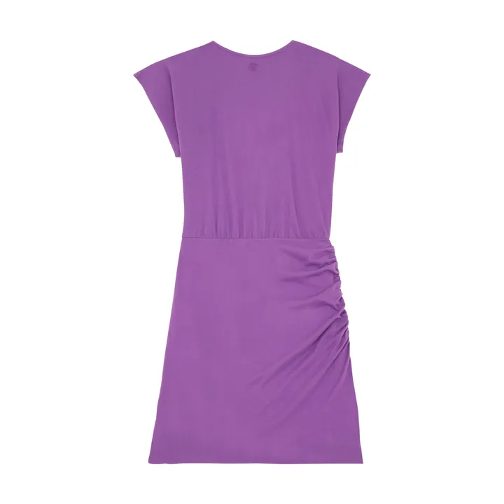 SMALLABLE BASICS Robe Drapée Coton Bio  | Violet