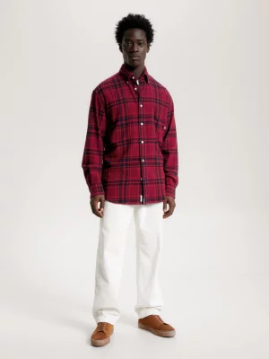 Camisa xadrez tartan tonal de corte regular