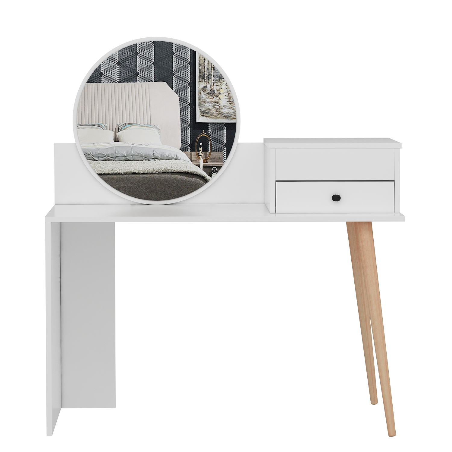 Schminktisch - weiß - mit Spiegel - 120 cm