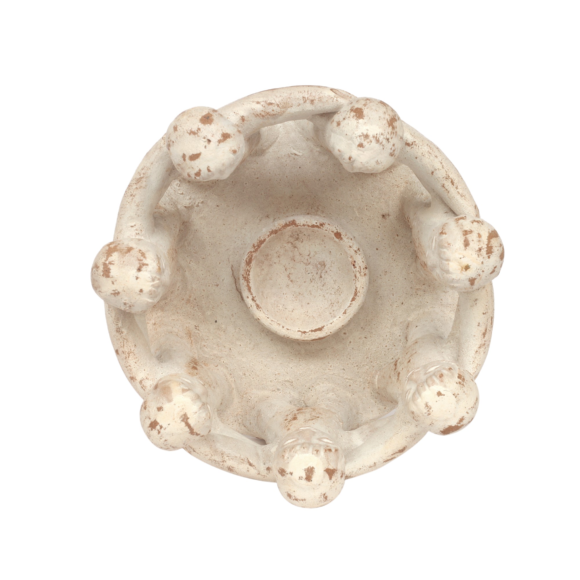 Kerzenhalter 'Friendship Circle 7', weiß, Ø 19 cm, H 13 cm von fischer's lagerhaus
