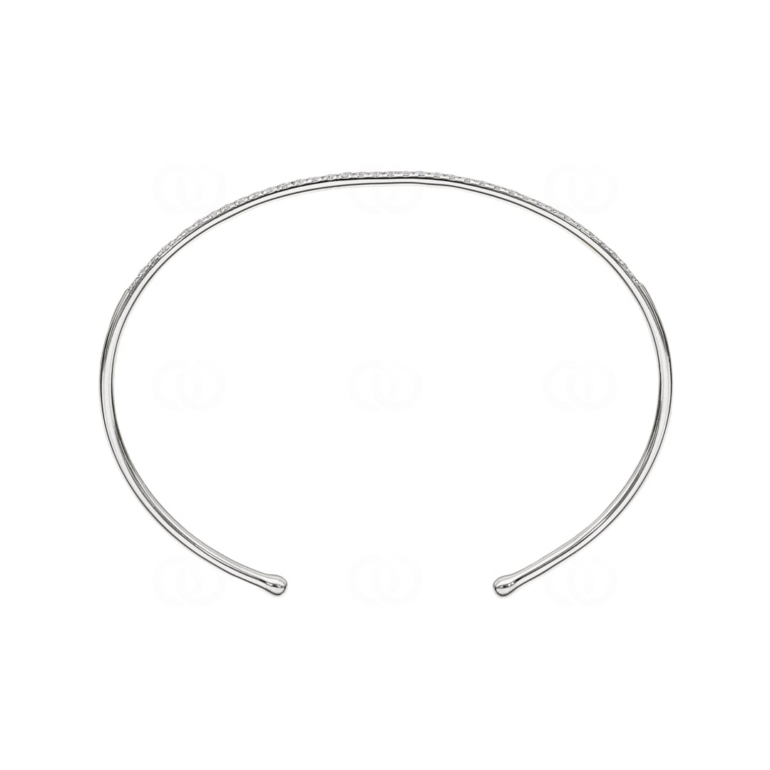 0.47 Karat Diamantarmreif offen 750/18 K Weissgold