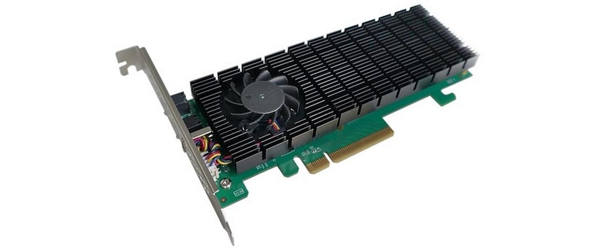 RAID-Controller SSD6202A PCI-Ex8v3 - 2x M.2 NVMe, bootfähig<br>SSD6202A Treiberloser, bootfähiger 2x M.2 PCIe Gen3 x8 NVMe RAID Controller