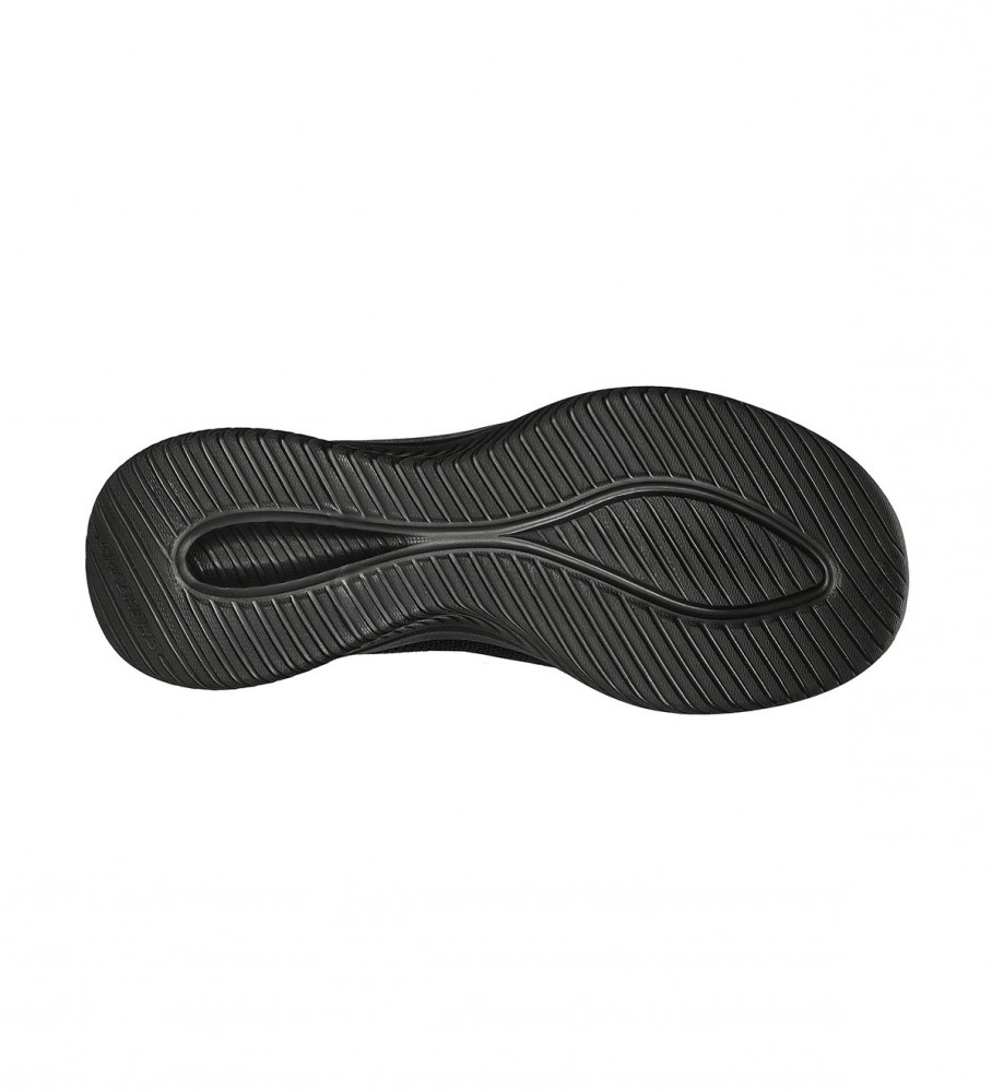 Tênis Skechers Zapatillas Tonal Stretch Knit Fixed Laced preto