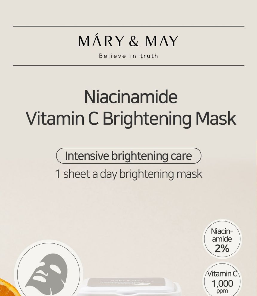 Mary&May - Niacinamide Vitamine C Verhelderend Masker