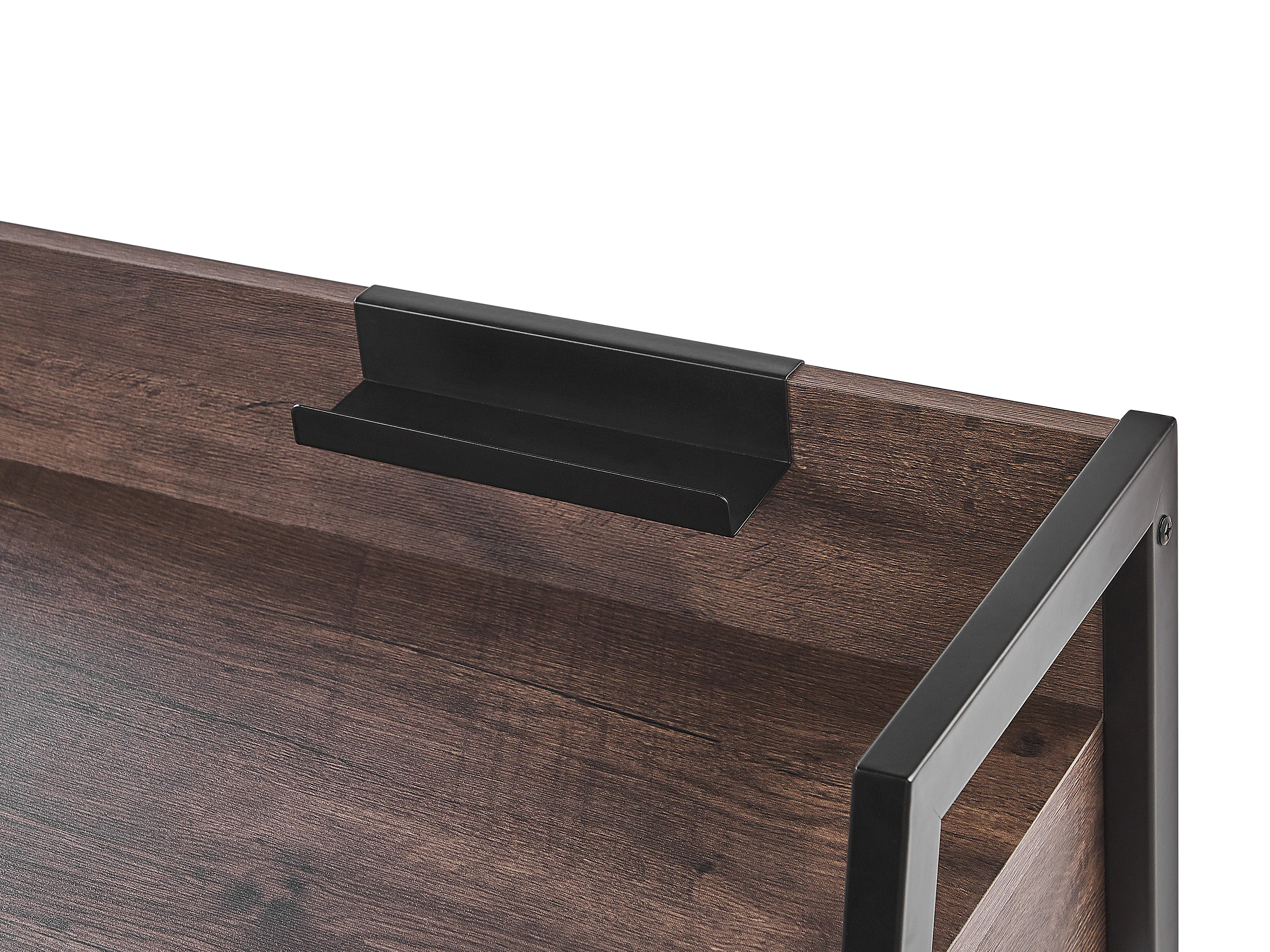 Bureau HARWICH Donkerbruin 120 cm 48 cm met opbergruimte