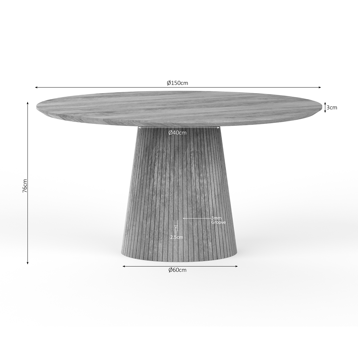 Eettafel Sol Ø150 cm