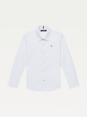 Camisa de algodão popeline elástico