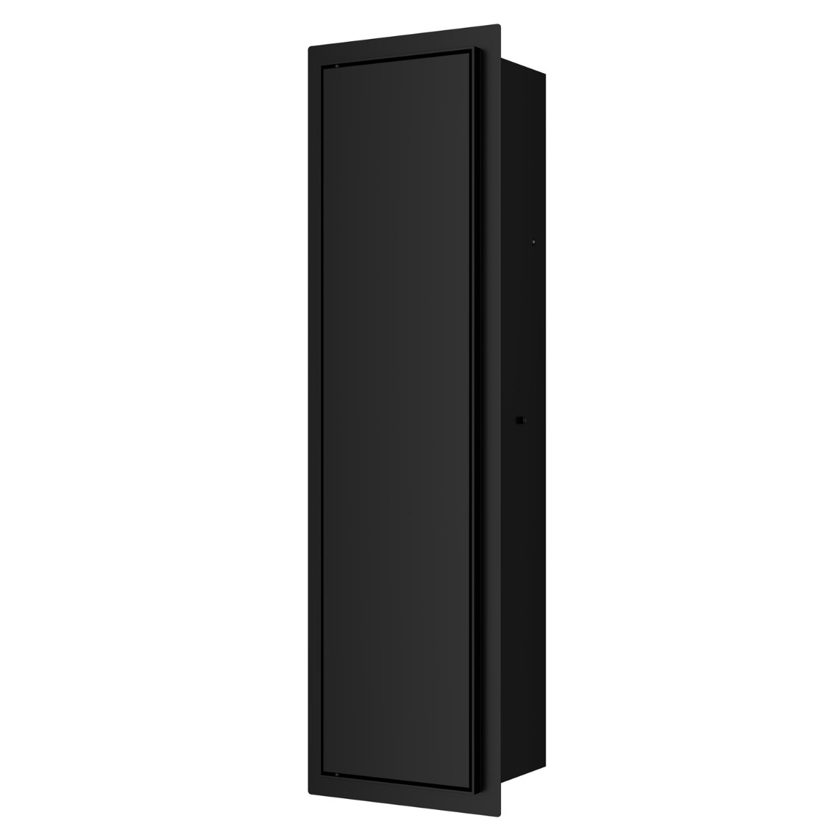 Saniclear Hide inbouw toiletborstel met rolhouder mat zwart