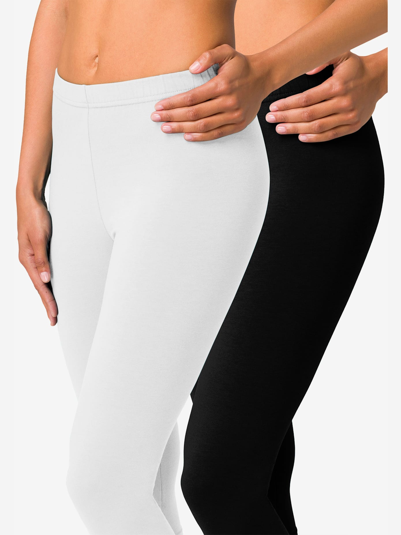 Legging corsaire lot de 2 leggings basiques, longueur 3/4