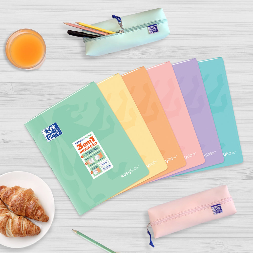 Caderno Agrafado A5 Pautado Easybook Pastel Oxford (artigo sortido)