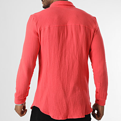 Chemise Manches Longues Rouge Clair