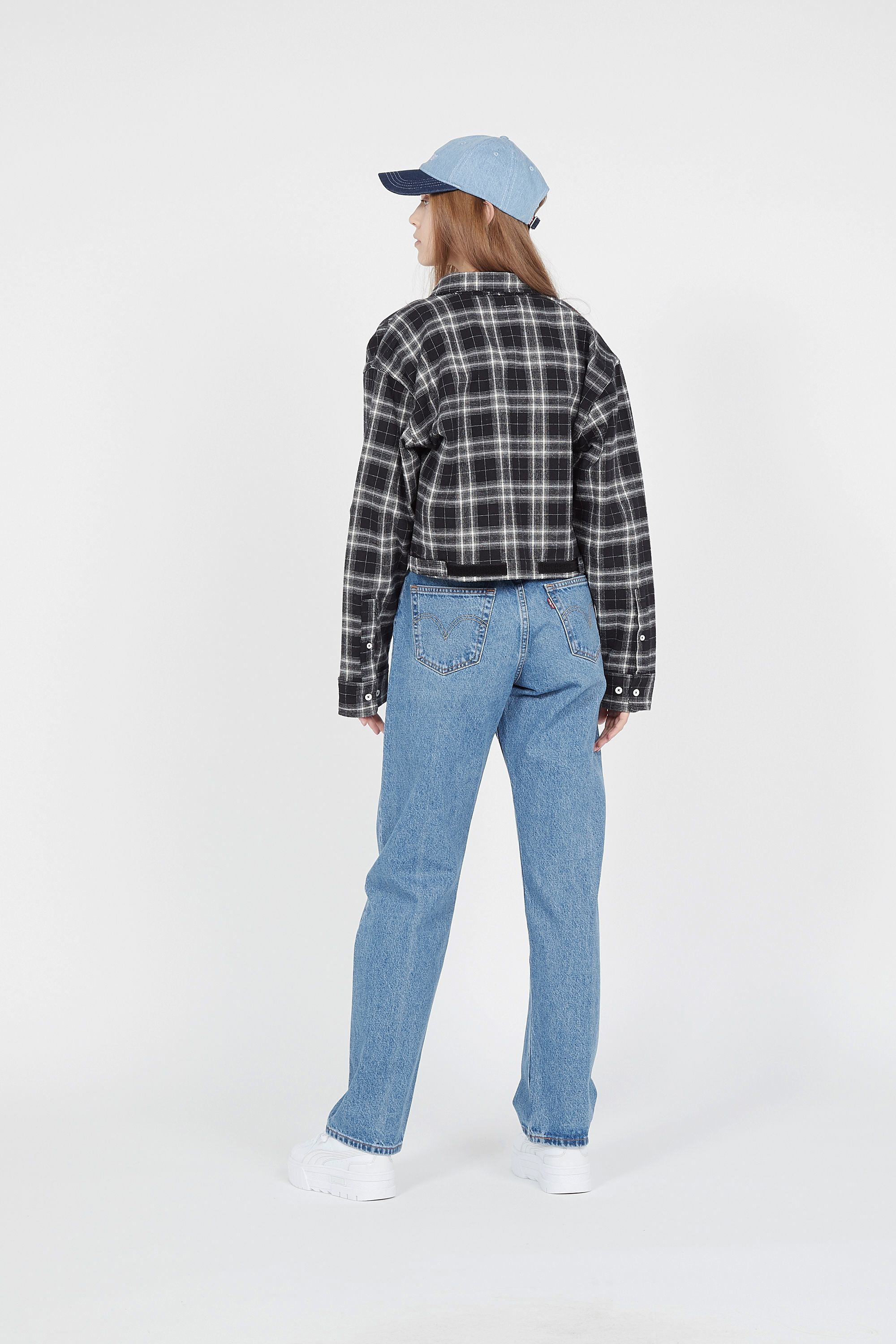 HUF Chemise WO CROP FLANNEL Noir