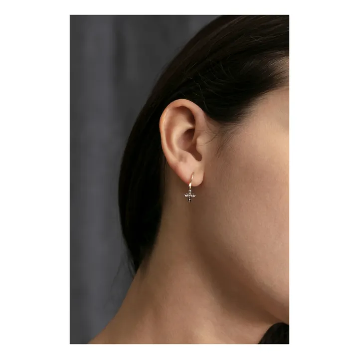 5 Octobre Boucles d'oreilles Cross | Doré