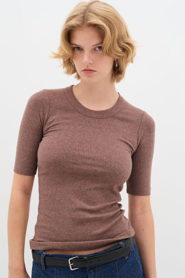 InWear DagnaIW Melange T-Shirt Brown puce melange