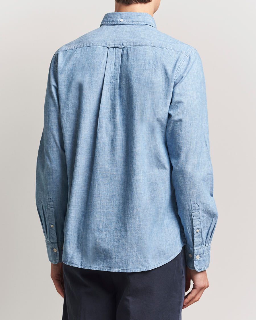 GANT Regular Fit Chambray Shirt Light Blue