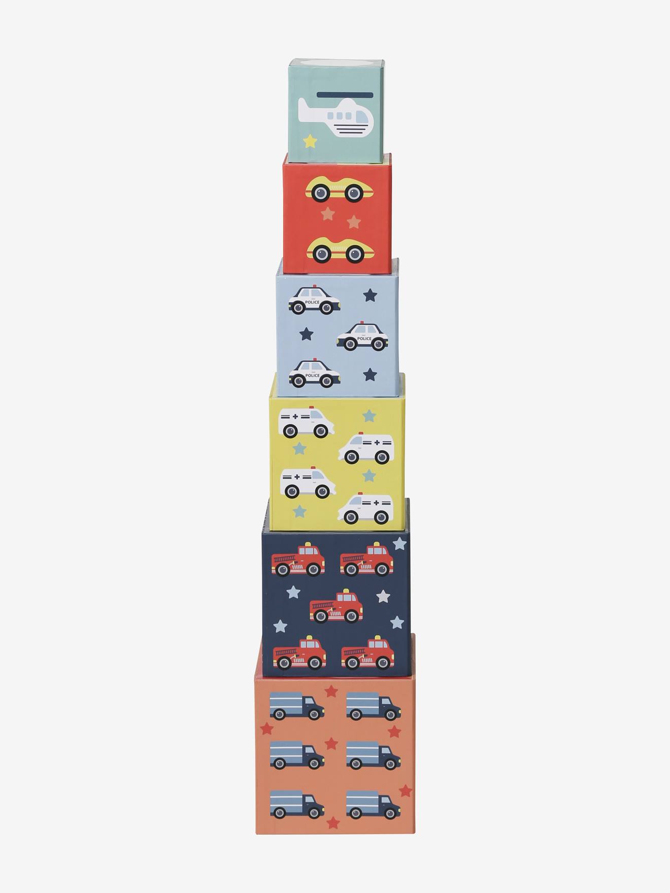 Torre cúbica Carrinhos de bebê multicoloridos