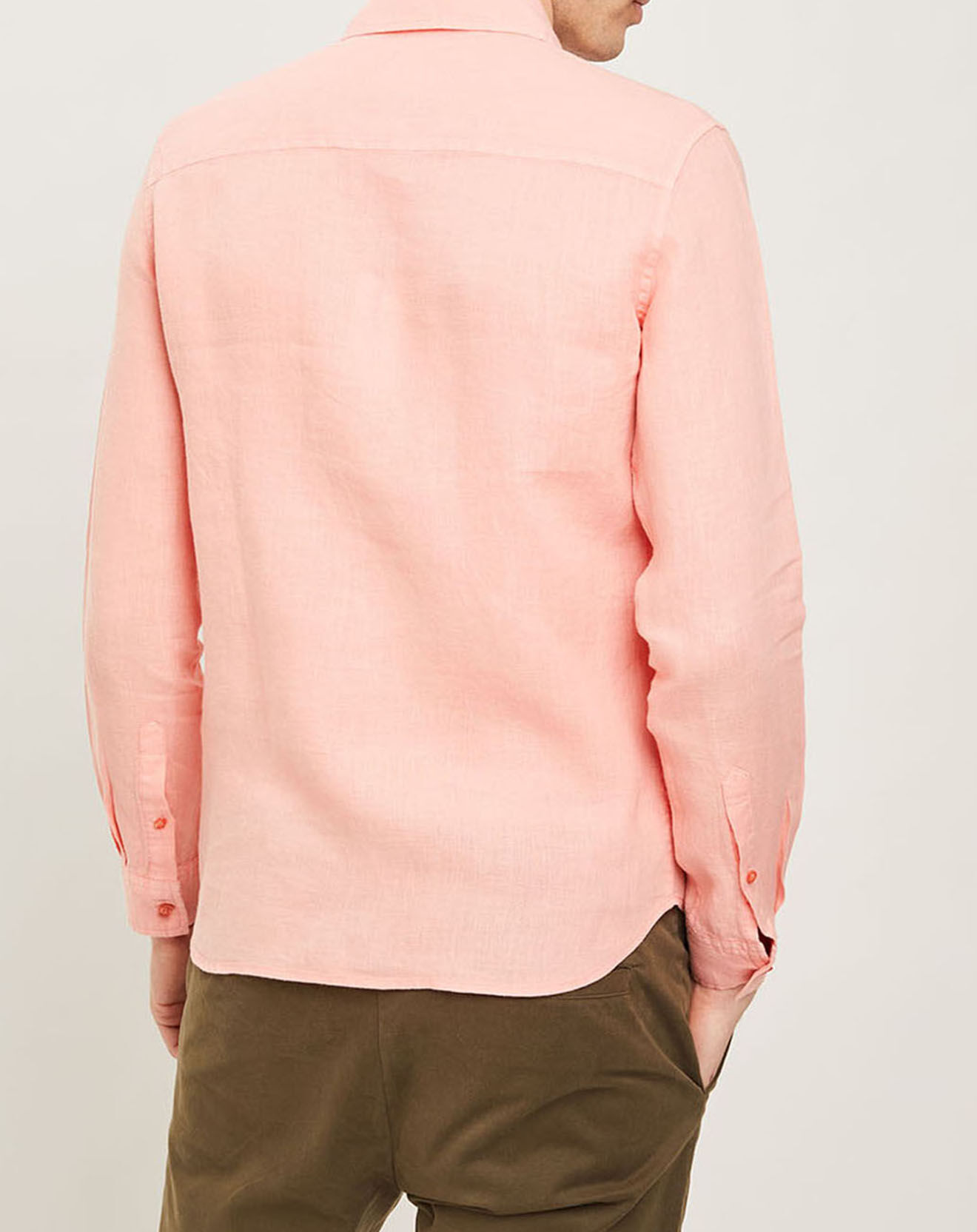 Harris Wilson Chemise slim 100% Lin Efesio goyave