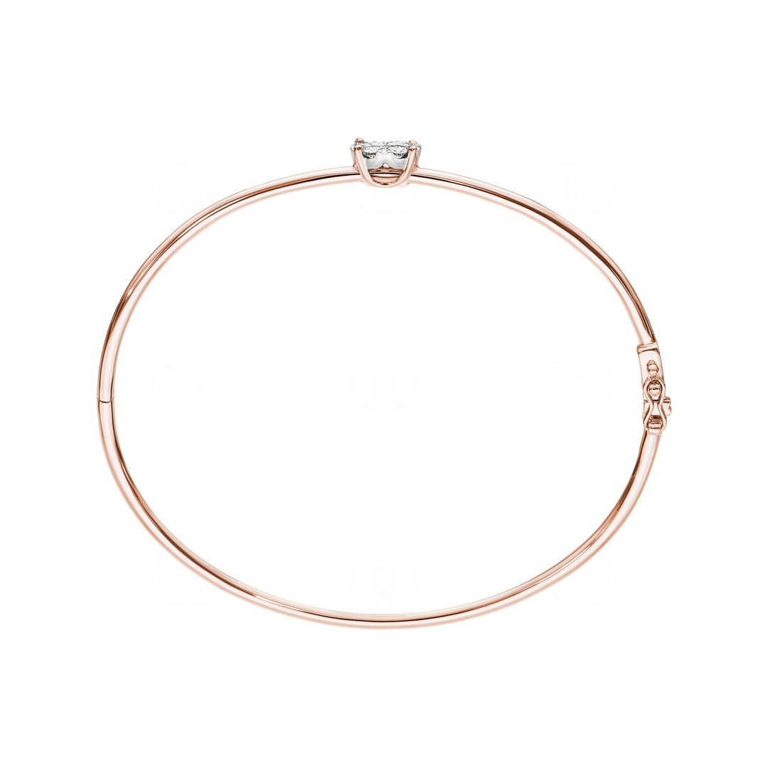 0.50 Karat Diamantarmreif oval 750/18 K Roségold