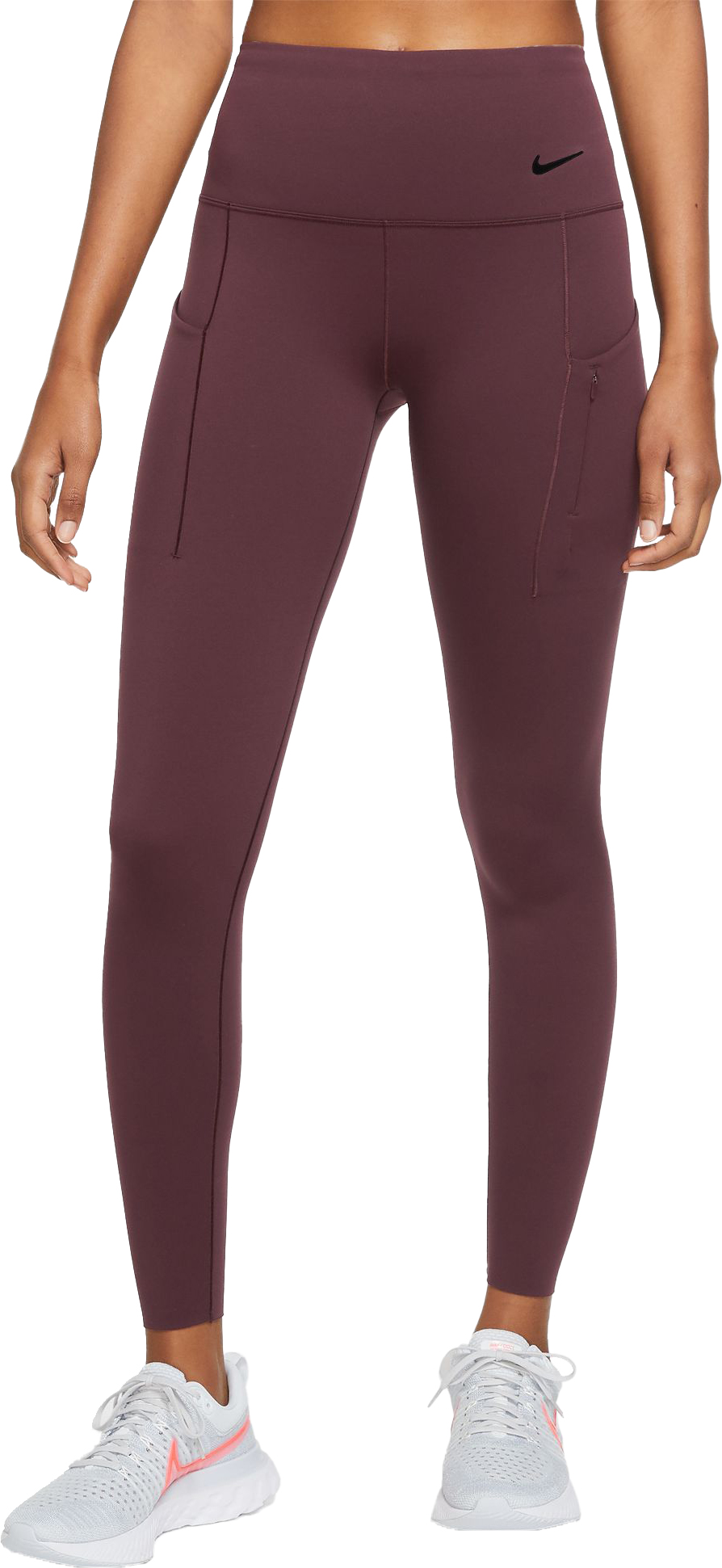 Go High Waist Tights Dame 652/Burgundy Crush/Black