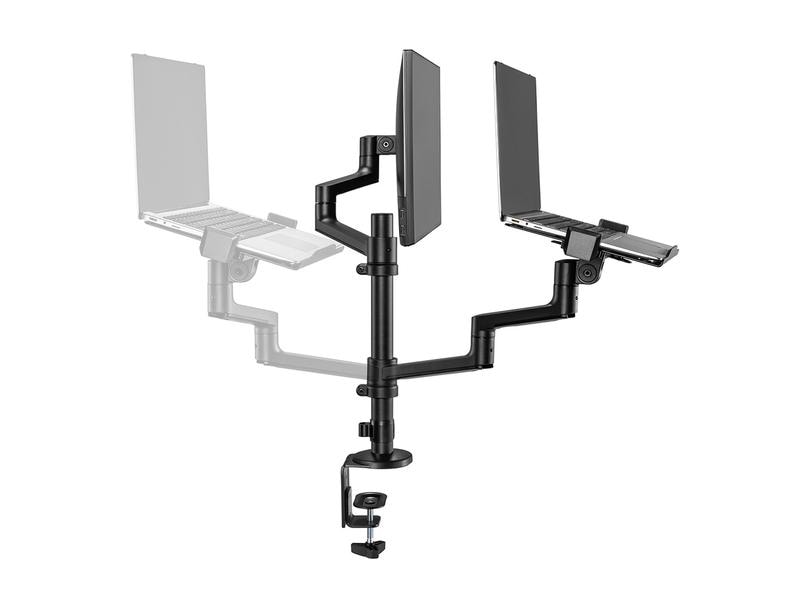 NEOMOUNTS Tischhalterung DS20-425BL2 bis 8 kg – Schwarz Full-Motion-Tischhalterung für 17-27