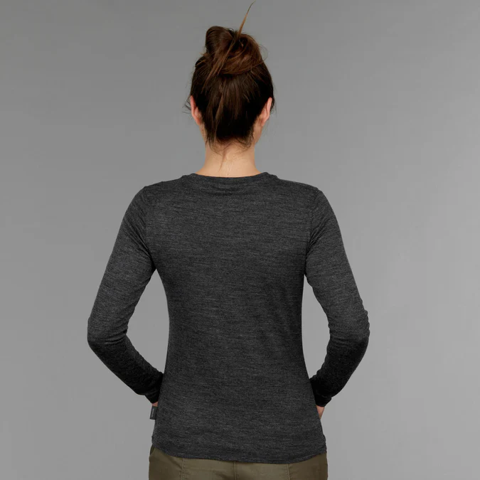 Decathlon Forclaz - Camisa de manga comprida feminina Forclaz Travel 100% lã merino