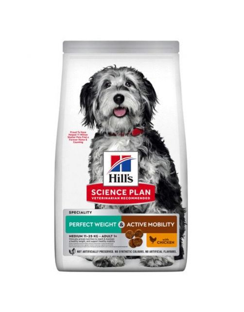 Hill's Canine Adult Perfect Weight & Active Mobility Medium Kip - Hondenvoer