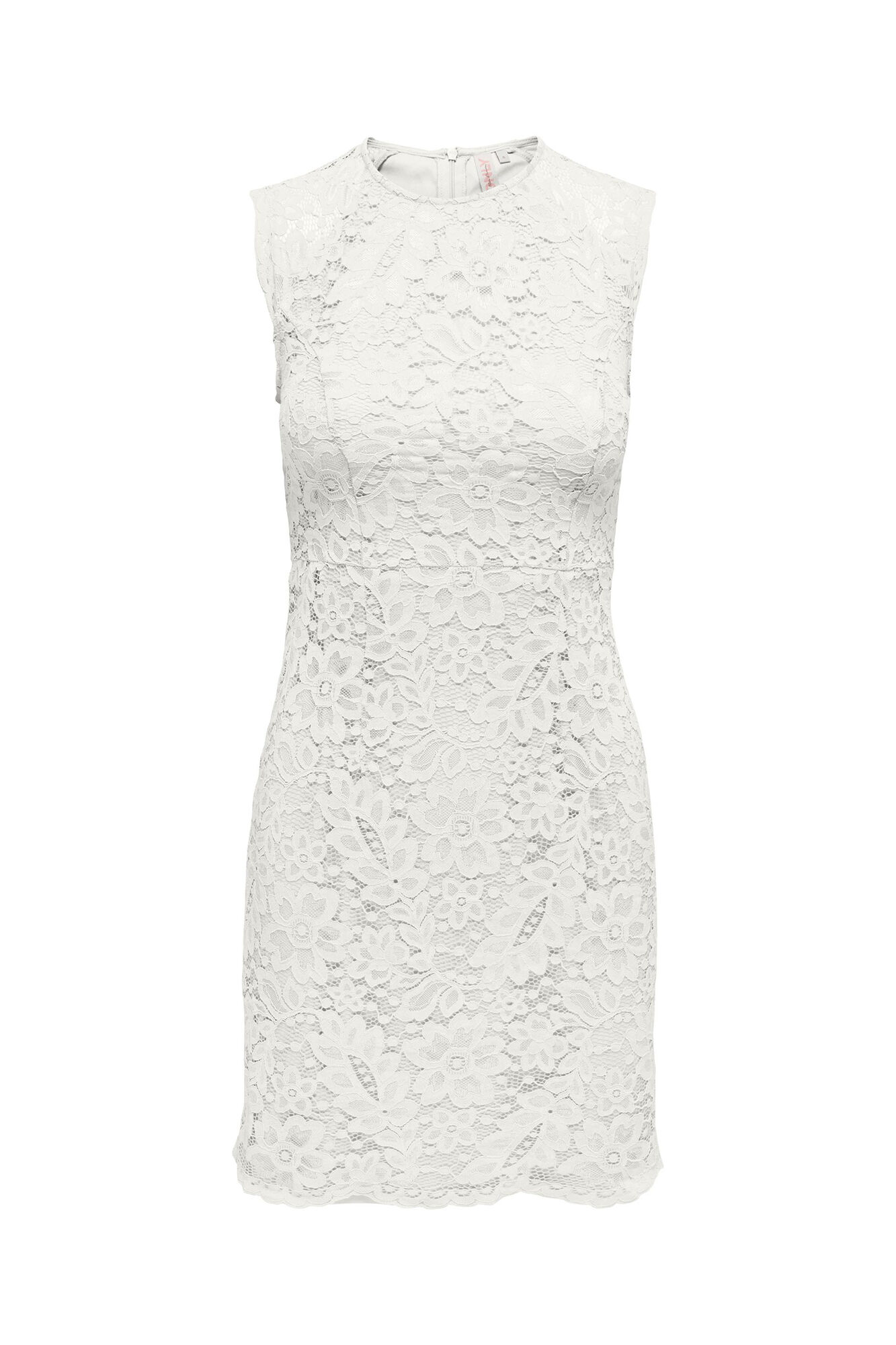 Vestido de renda sem mangas