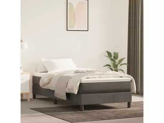Sommier à lattes de lit Gris foncé 100x200 cm Velours