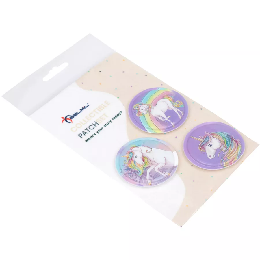Belmil Patch Belmil Patches mit Klettverschluss Set 3-teilig Unicorn