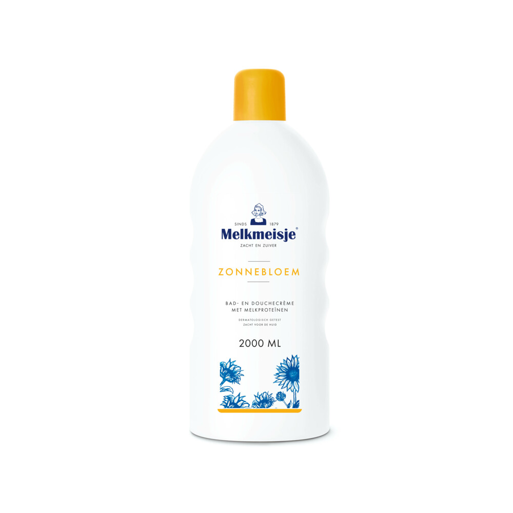 4x Melkmeisje Bad en Douche Crème Zonnebloem en Melk2000 ml
