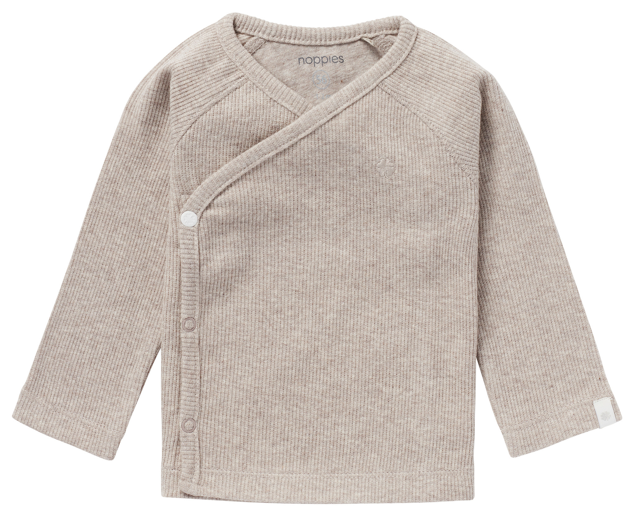 Noppies Noppies overslagshirt rib Nanyuki taupe mel