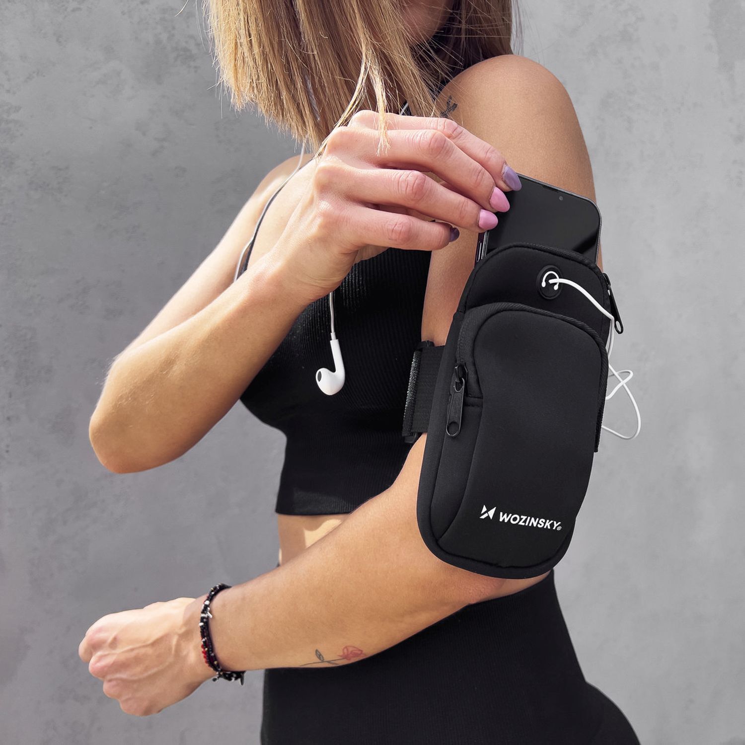 Laufband für Handys Armband Grün