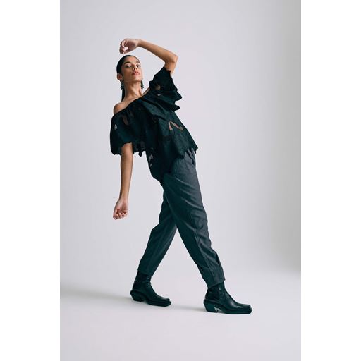 Copenhagen Muse Tailor Ankel Bukser, Med. Grey Melange, S