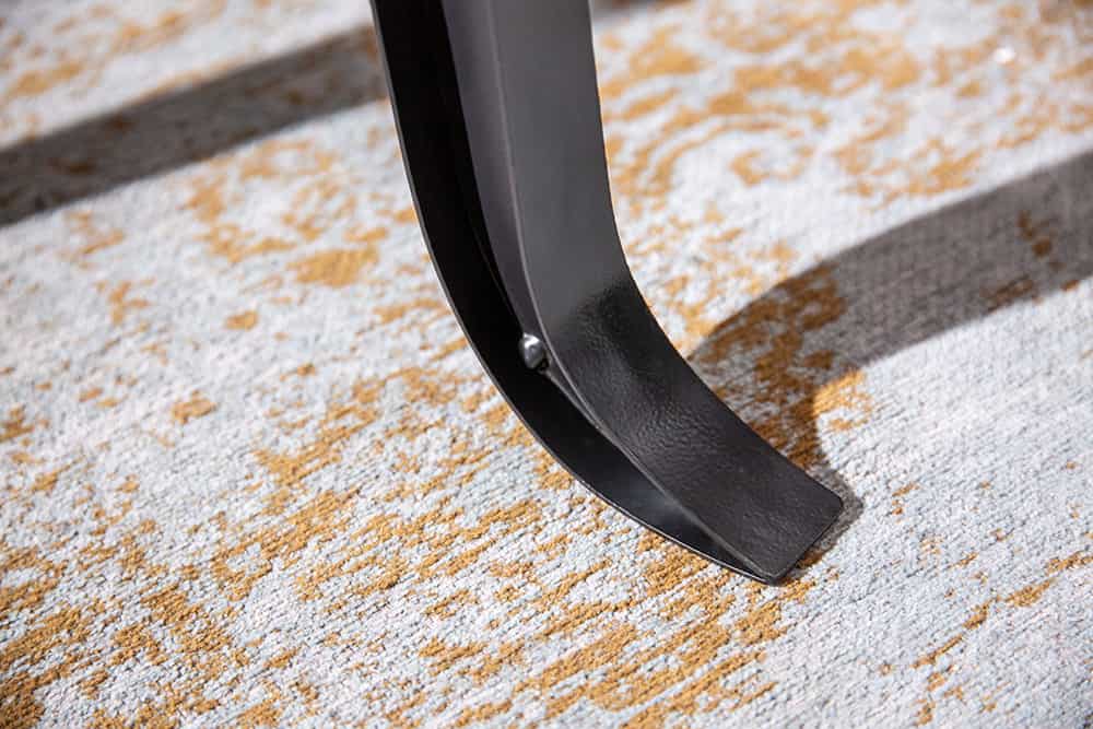 Höhenverstellbarer Beistelltisch ENGINEER 50cm Mangoholz Industrial Design massiv rund Eisen