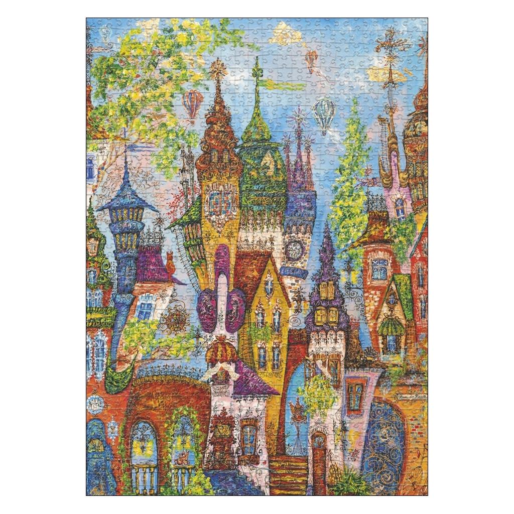 Puzzle - Charming Village Red Arches - 1000 Pièces