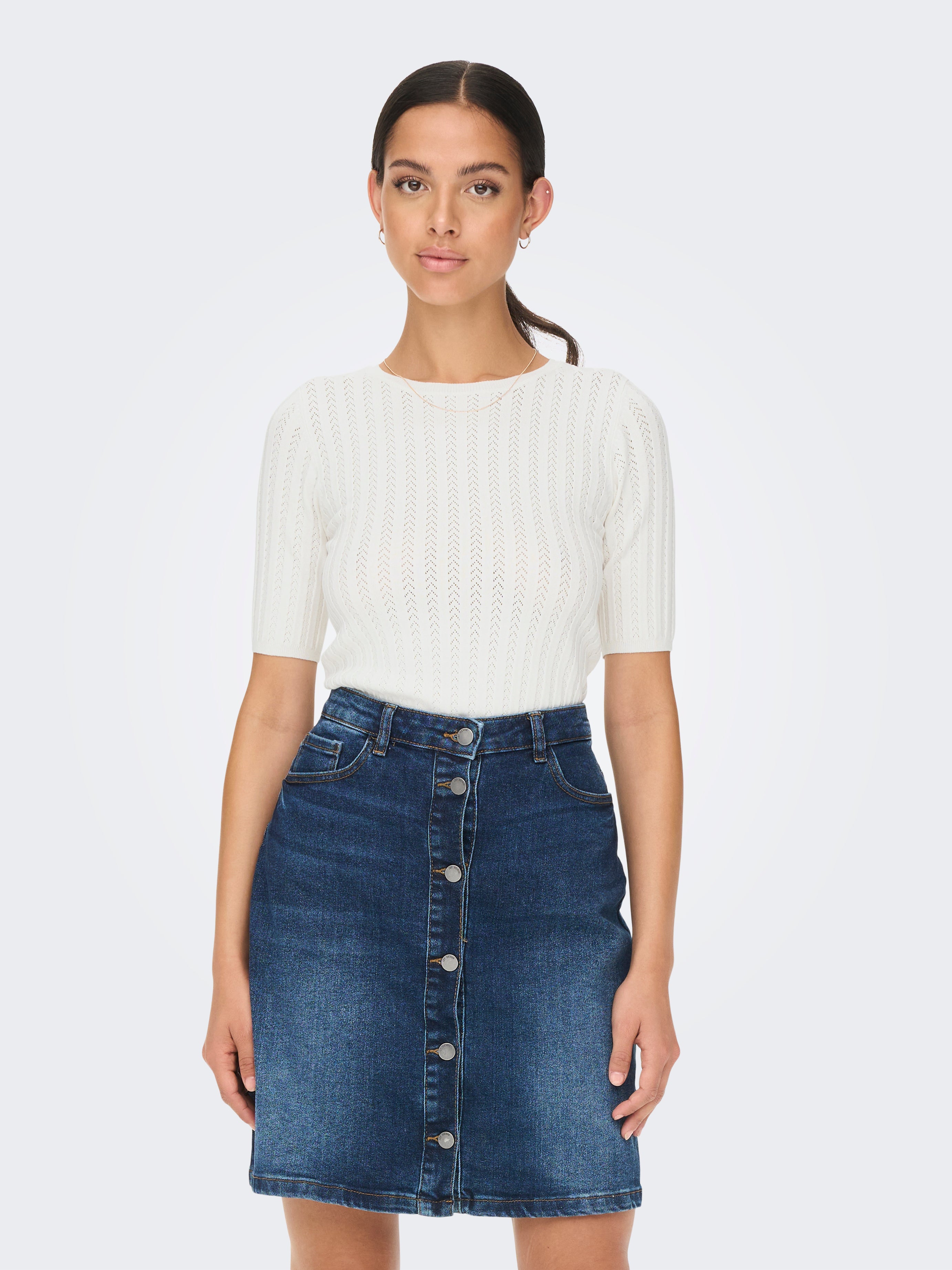 JDYANNAMARIA Strickpullover Cloud Dancer