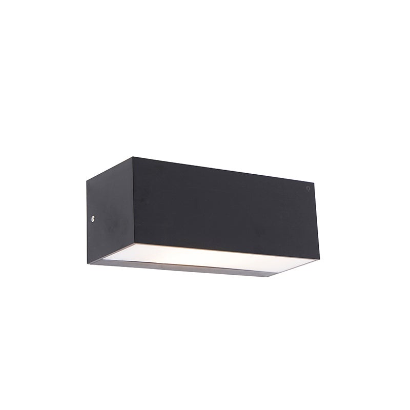 Moderne wandlamp, zwart, IP65 - Houks