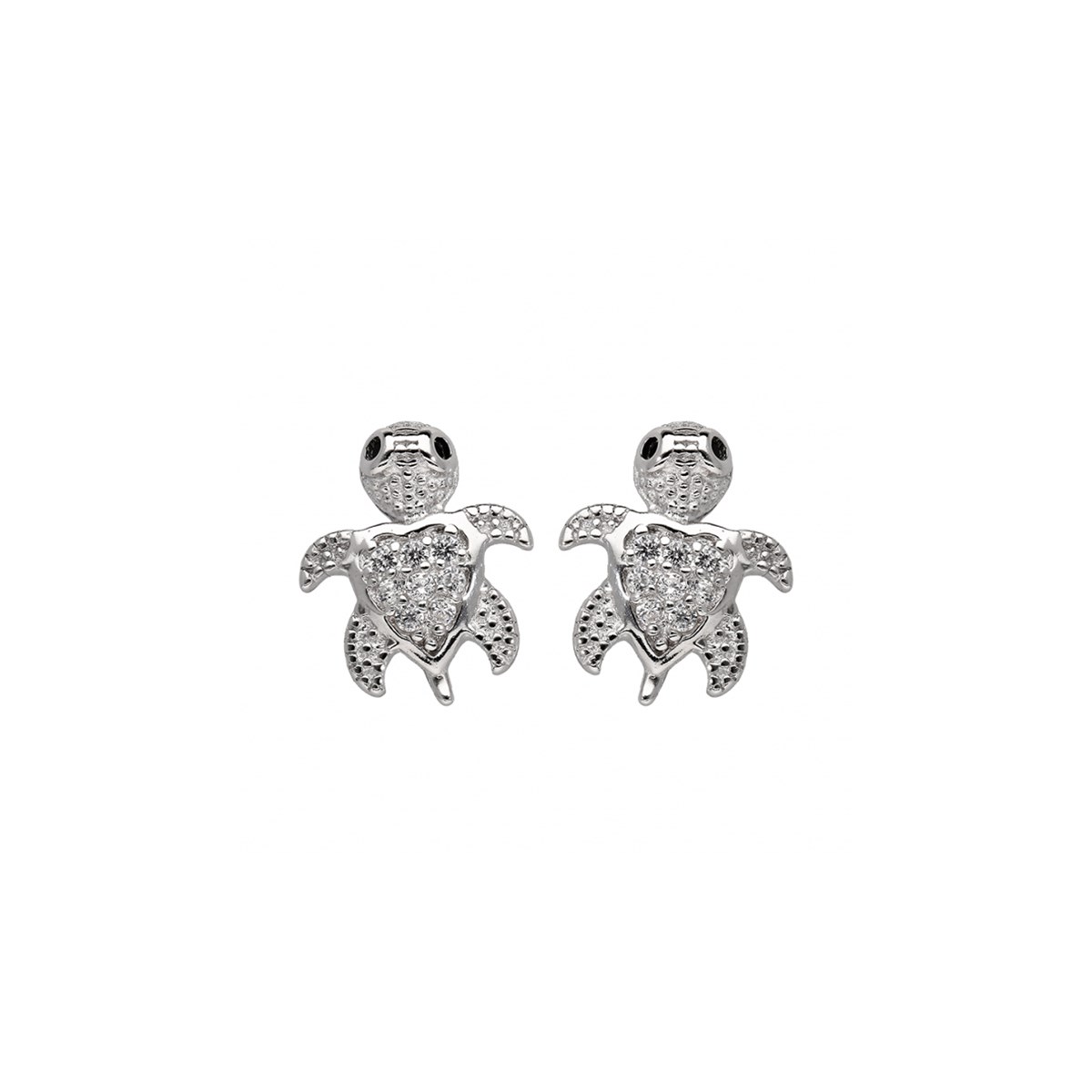 Boucles d'oreilles Tortue - Argent
