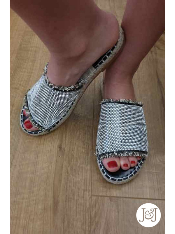 Nu-Pieds Strass ' Ava'