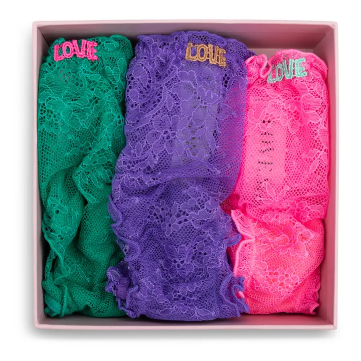 Love Stories Lot de 3 Culottes Lola | Rose