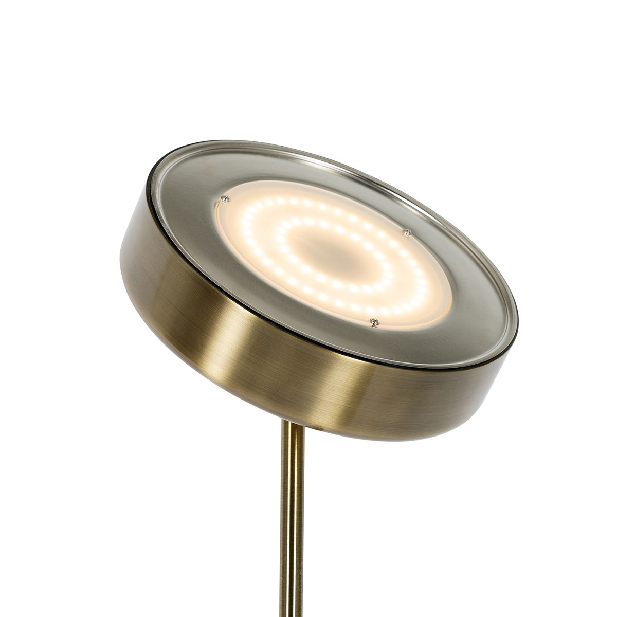 Vloerlamp brons incl. LED en dimmer met leeslamp - Kelso