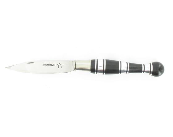 Nontron Virole n° 25 - Boule - Manche en Ebène et aluminium Couteaux de Poche par Nontron