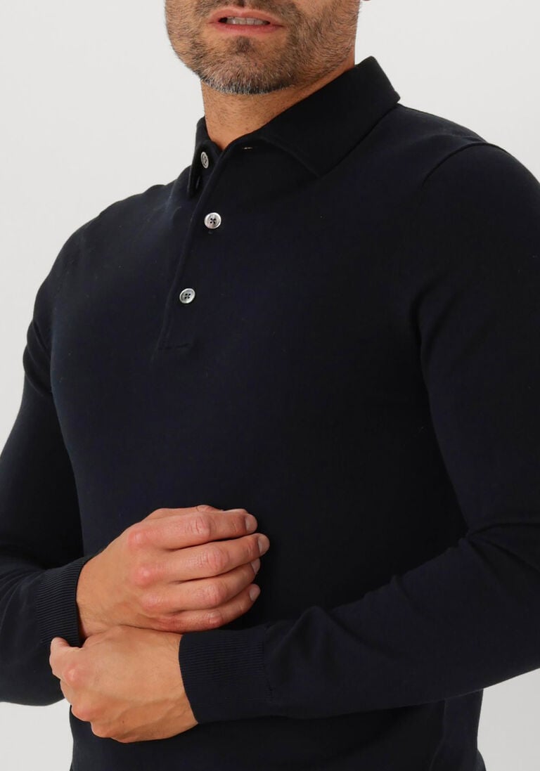 donkerblauwe profuomo trui polo onepiece luxury basic