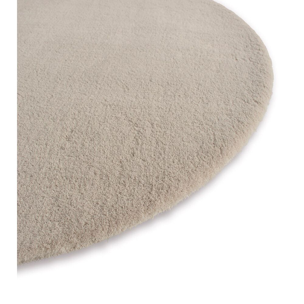 GULVTEPPE SOFT TOUCH Ø80CM GRÅBRUN