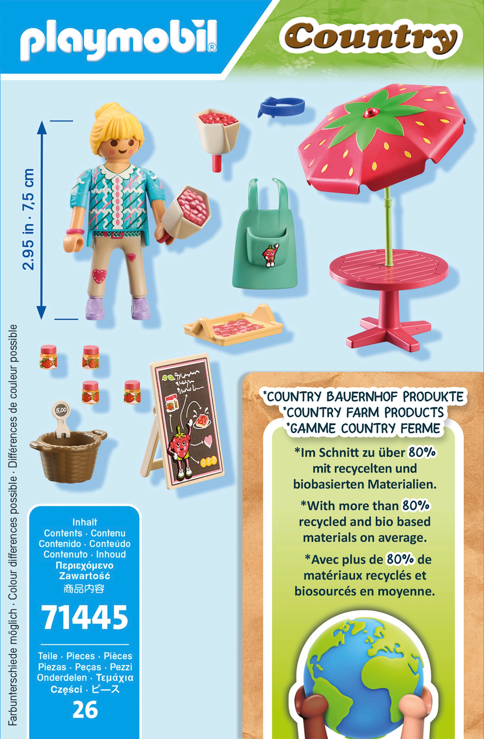 Playmobil® Konstruktions-Spielset »Marmeladenstand (71445), Country« teilweise aus recyceltem Material; Made in Europe