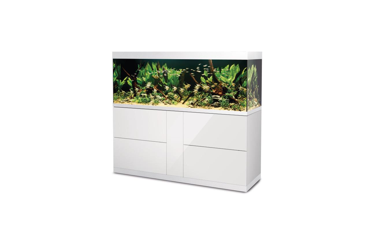 Aquarienkombination HighLine optiwhite 600, Weiss, 580 l<br>HighLine Aquarien aus Optiwhite-Glas mit Unterschrank