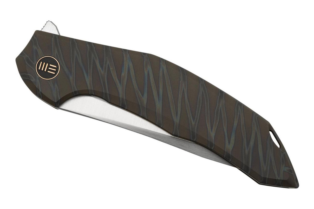 WE Knife Merata, WE22008A-3 Limited Edition, Tiger Stripe Flamed Titanium CPM 20CV zakmes