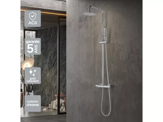 Colonne de Douche anti-calcaire Thermostatique Chrome NAPOLES BTN047
